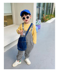 Load image into Gallery viewer, Baby Kid Boys Checked Jumpsuits Wholesale 220906468
