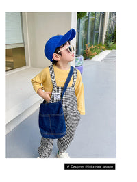 Load image into Gallery viewer, Baby Kid Boys Checked Jumpsuits Wholesale 220906468
