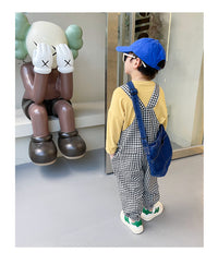 Load image into Gallery viewer, Baby Kid Boys Checked Jumpsuits Wholesale 220906468
