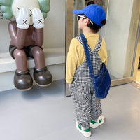 Load image into Gallery viewer, Baby Kid Boys Checked Jumpsuits Wholesale 220906468
