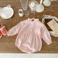 Load image into Gallery viewer, Baby Girls Flower Lace Print Rompers Wholesale 220906551
