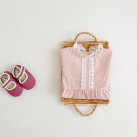 Load image into Gallery viewer, Baby Girls Flower Lace Print Rompers Wholesale 220906551
