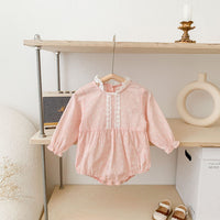 Load image into Gallery viewer, Baby Girls Flower Lace Print Rompers Wholesale 220906551

