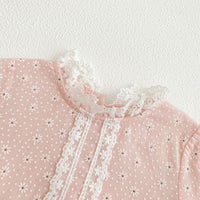 Load image into Gallery viewer, Baby Girls Flower Lace Print Rompers Wholesale 220906551
