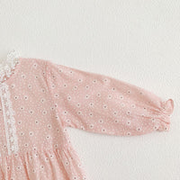 Load image into Gallery viewer, Baby Girls Flower Lace Print Rompers Wholesale 220906551
