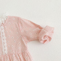 Load image into Gallery viewer, Baby Girls Flower Lace Print Rompers Wholesale 220906551
