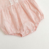 Load image into Gallery viewer, Baby Girls Flower Lace Print Rompers Wholesale 220906551
