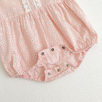 Load image into Gallery viewer, Baby Girls Flower Lace Print Rompers Wholesale 220906551
