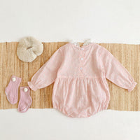 Load image into Gallery viewer, Baby Girls Flower Lace Print Rompers Wholesale 220906551
