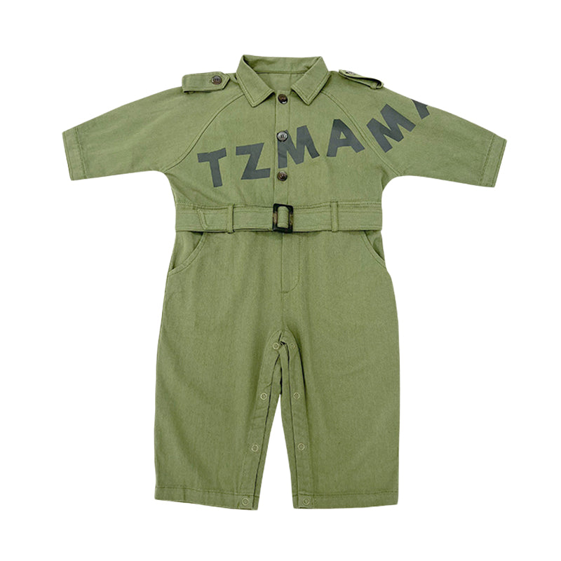 Baby Kid Unisex Letters Ribbon Jumpsuits Wholesale 220906561