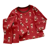 Load image into Gallery viewer, 2 Pieces Set Baby Kid Unisex Letters Flower Dinosaur Animals Cartoon Print Tops And Pants Wholesale 220906566
