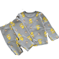 Load image into Gallery viewer, 2 Pieces Set Baby Kid Unisex Letters Flower Dinosaur Animals Cartoon Print Tops And Pants Wholesale 220906566
