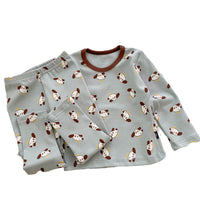 Load image into Gallery viewer, 2 Pieces Set Baby Kid Unisex Letters Flower Dinosaur Animals Cartoon Print Tops And Pants Wholesale 220906566
