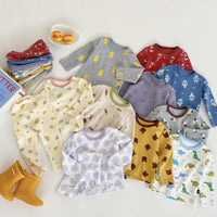 Load image into Gallery viewer, 2 Pieces Set Baby Kid Unisex Letters Flower Dinosaur Animals Cartoon Print Tops And Pants Wholesale 220906566
