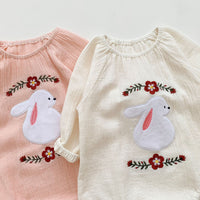 Load image into Gallery viewer, Baby Kid Girls Flower Animals Embroidered Rompers Wholesale 22090658
