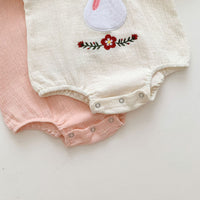 Load image into Gallery viewer, Baby Kid Girls Flower Animals Embroidered Rompers Wholesale 22090658
