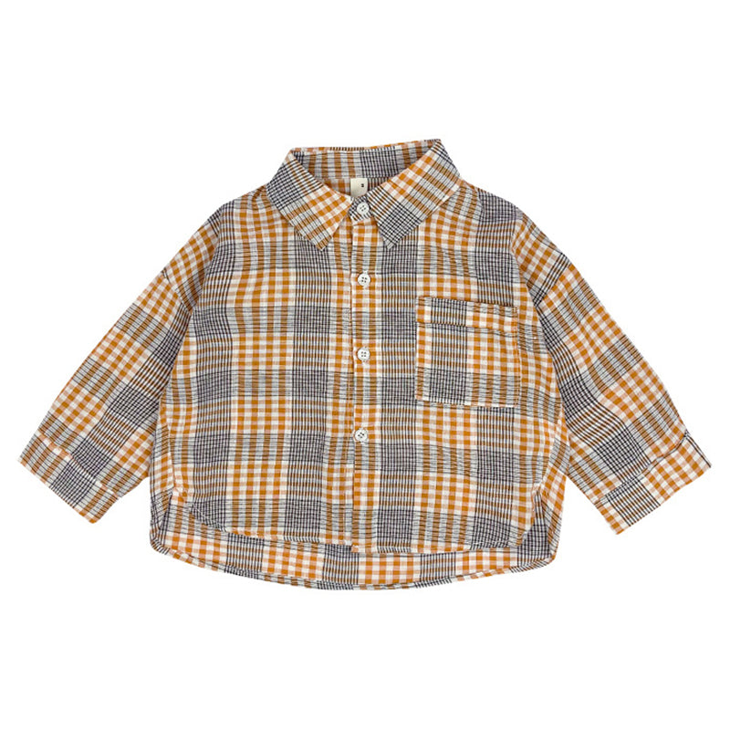 Baby Kid Boys Checked Shirts Wholesale 22090659