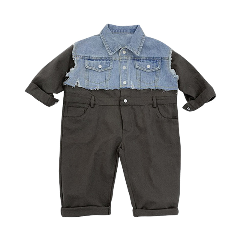 Baby Kid Boys Solid Color Jumpsuits And Letters Tops Wholesale 220906592