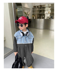 Load image into Gallery viewer, Baby Kid Boys Solid Color Jumpsuits And Letters Tops Wholesale 220906592
