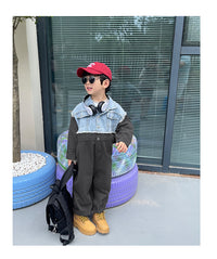 Load image into Gallery viewer, Baby Kid Boys Solid Color Jumpsuits And Letters Tops Wholesale 220906592
