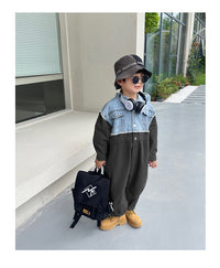 Load image into Gallery viewer, Baby Kid Boys Solid Color Jumpsuits And Letters Tops Wholesale 220906592
