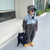 Load image into Gallery viewer, Baby Kid Boys Solid Color Jumpsuits And Letters Tops Wholesale 220906592
