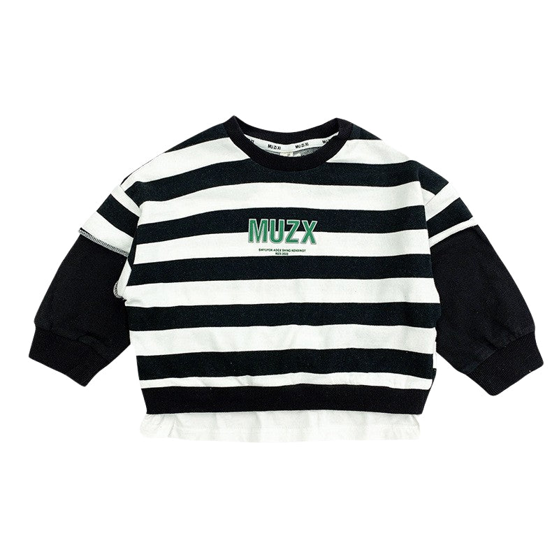Baby Kid Boys Striped Letters Hoodies Swearshirts Wholesale 220906595