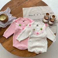 Load image into Gallery viewer, Baby Girls Crochet Rompers Wholesale 220906609
