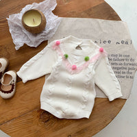 Load image into Gallery viewer, Baby Girls Crochet Rompers Wholesale 220906609
