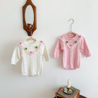 Load image into Gallery viewer, Baby Girls Crochet Rompers Wholesale 220906609
