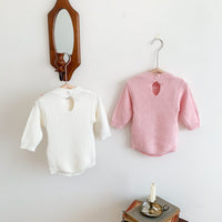 Load image into Gallery viewer, Baby Girls Crochet Rompers Wholesale 220906609
