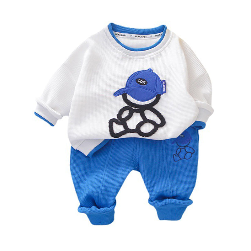 2 Pieces Set Baby Kid Boys Cartoon Tops And Embroidered Pants Wholesale 220906662