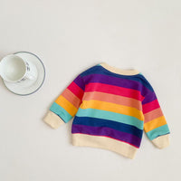 Load image into Gallery viewer, Baby Unisex Striped Letters Rainbow Tops Wholesale 220906689
