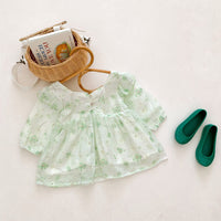 Load image into Gallery viewer, Baby Girls Flower Print Rompers And Dresses Wholesale 22090669
