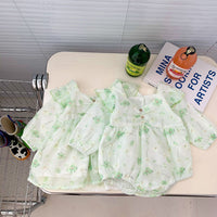 Load image into Gallery viewer, Baby Girls Flower Print Rompers And Dresses Wholesale 22090669
