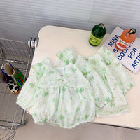 Load image into Gallery viewer, Baby Girls Flower Print Rompers And Dresses Wholesale 22090669
