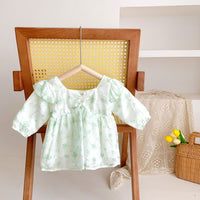 Load image into Gallery viewer, Baby Girls Flower Print Rompers And Dresses Wholesale 22090669
