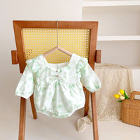 Load image into Gallery viewer, Baby Girls Flower Print Rompers And Dresses Wholesale 22090669
