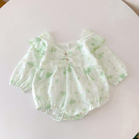 Load image into Gallery viewer, Baby Girls Flower Print Rompers And Dresses Wholesale 22090669
