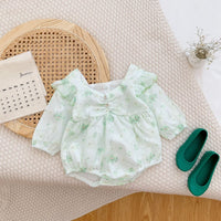 Load image into Gallery viewer, Baby Girls Flower Print Rompers And Dresses Wholesale 22090669
