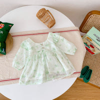 Load image into Gallery viewer, Baby Girls Flower Print Rompers And Dresses Wholesale 22090669
