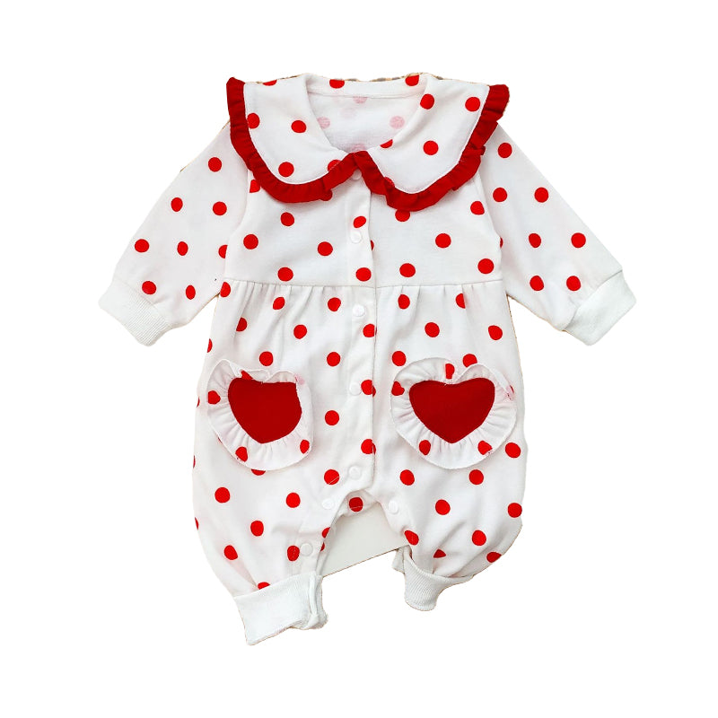 Baby Girls Polka dots Jumpsuits Wholesale 220906693