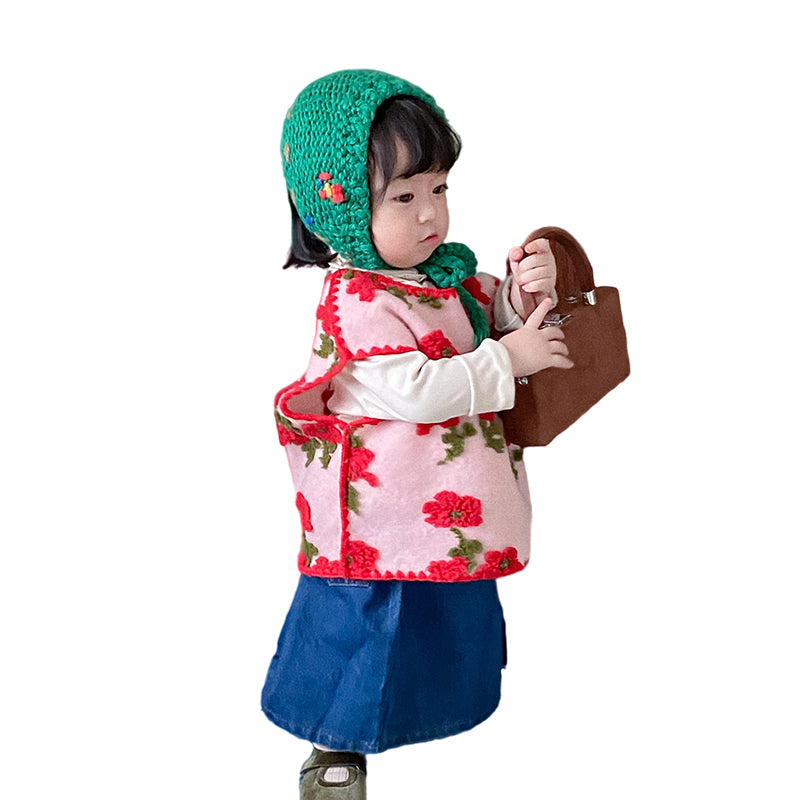 Baby Kid Girls Flower Vests Waistcoats Wholesale 220906694