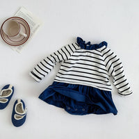 Load image into Gallery viewer, Baby Girls Striped Rompers Wholesale 220906806
