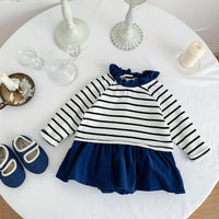 Load image into Gallery viewer, Baby Girls Striped Rompers Wholesale 220906806
