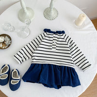 Load image into Gallery viewer, Baby Girls Striped Rompers Wholesale 220906806
