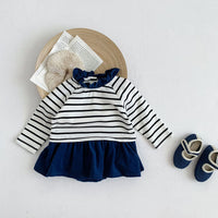 Load image into Gallery viewer, Baby Girls Striped Rompers Wholesale 220906806
