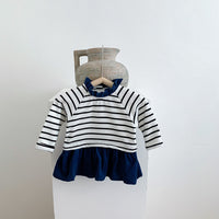 Load image into Gallery viewer, Baby Girls Striped Rompers Wholesale 220906806
