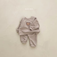 Load image into Gallery viewer, 2 Pieces Set Baby Unisex Cartoon Embroidered Hoodies Swearshirts And Solid Color Pants Wholesale 220906843
