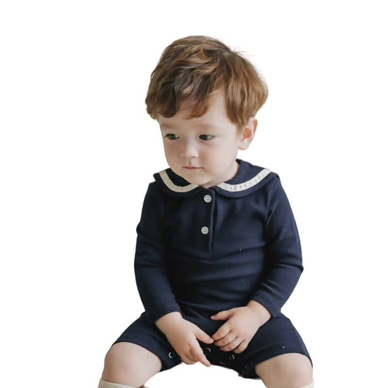 Baby Boys Color-blocking Rompers Wholesale 22090904